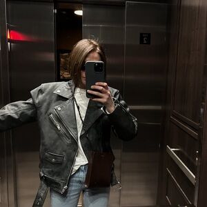 Zara leather jacket
